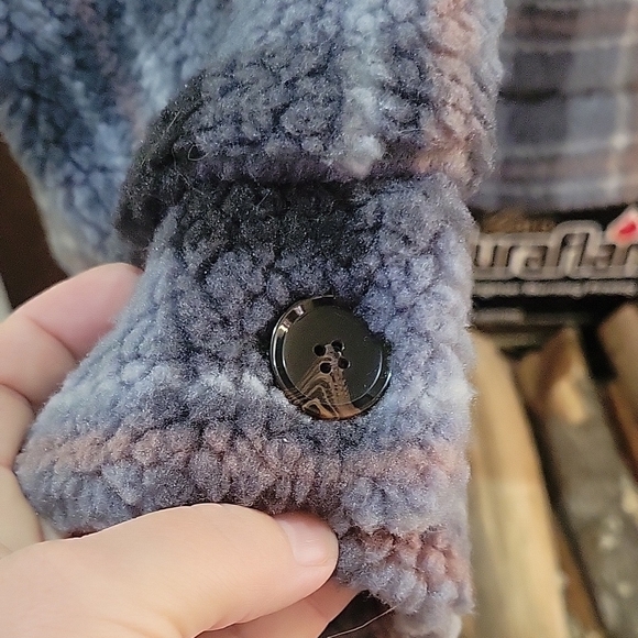 Oversized Bass Gray Teddy Jacket - Picture 6 of 6